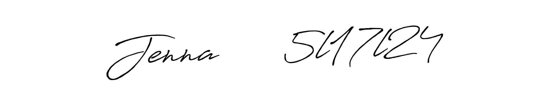 How to make Jenna      5l17l24 signature? Antro_Vectra_Bolder is a professional autograph style. Create handwritten signature for Jenna      5l17l24 name. Jenna      5l17l24 signature style 7 images and pictures png