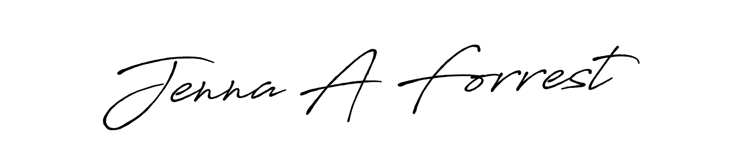 Also we have Jenna A Forrest name is the best signature style. Create professional handwritten signature collection using Antro_Vectra_Bolder autograph style. Jenna A Forrest signature style 7 images and pictures png