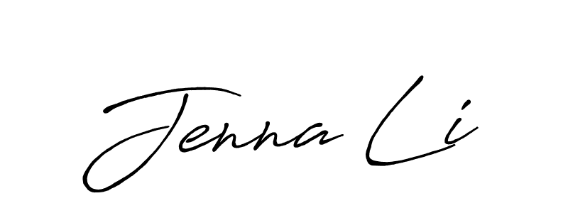 How to make Jenna Li name signature. Use Antro_Vectra_Bolder style for creating short signs online. This is the latest handwritten sign. Jenna Li signature style 7 images and pictures png