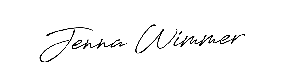 Make a beautiful signature design for name Jenna Wimmer. With this signature (Antro_Vectra_Bolder) style, you can create a handwritten signature for free. Jenna Wimmer signature style 7 images and pictures png