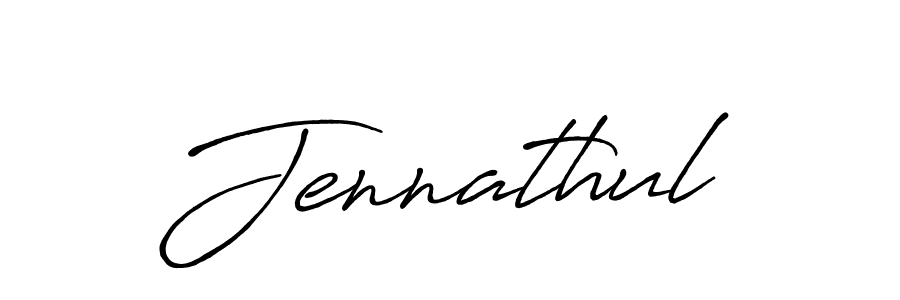 Create a beautiful signature design for name Jennathul. With this signature (Antro_Vectra_Bolder) fonts, you can make a handwritten signature for free. Jennathul signature style 7 images and pictures png