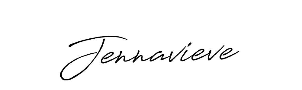 Jennavieve stylish signature style. Best Handwritten Sign (Antro_Vectra_Bolder) for my name. Handwritten Signature Collection Ideas for my name Jennavieve. Jennavieve signature style 7 images and pictures png