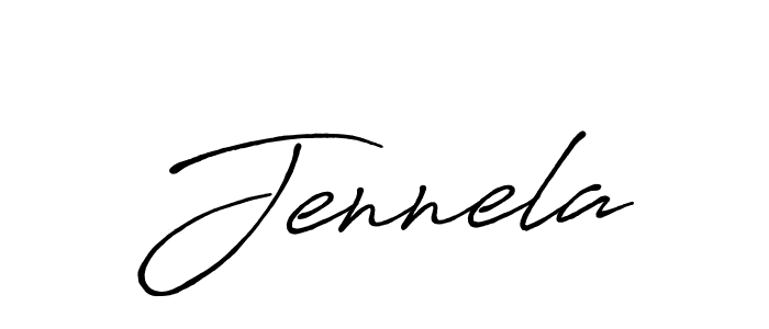 Make a beautiful signature design for name Jennela. With this signature (Antro_Vectra_Bolder) style, you can create a handwritten signature for free. Jennela signature style 7 images and pictures png