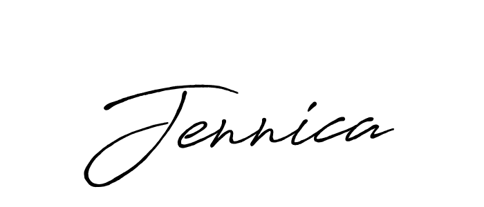 Make a beautiful signature design for name Jennica. With this signature (Antro_Vectra_Bolder) style, you can create a handwritten signature for free. Jennica signature style 7 images and pictures png