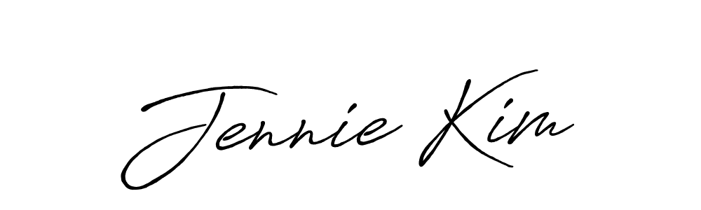 Make a beautiful signature design for name Jennie Kim. With this signature (Antro_Vectra_Bolder) style, you can create a handwritten signature for free. Jennie Kim signature style 7 images and pictures png