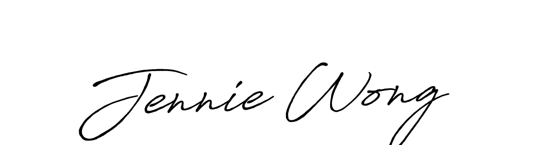 Jennie Wong stylish signature style. Best Handwritten Sign (Antro_Vectra_Bolder) for my name. Handwritten Signature Collection Ideas for my name Jennie Wong. Jennie Wong signature style 7 images and pictures png