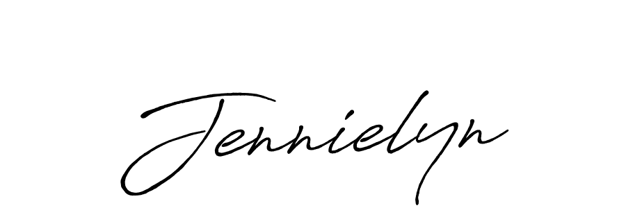 Make a beautiful signature design for name Jennielyn. With this signature (Antro_Vectra_Bolder) style, you can create a handwritten signature for free. Jennielyn signature style 7 images and pictures png