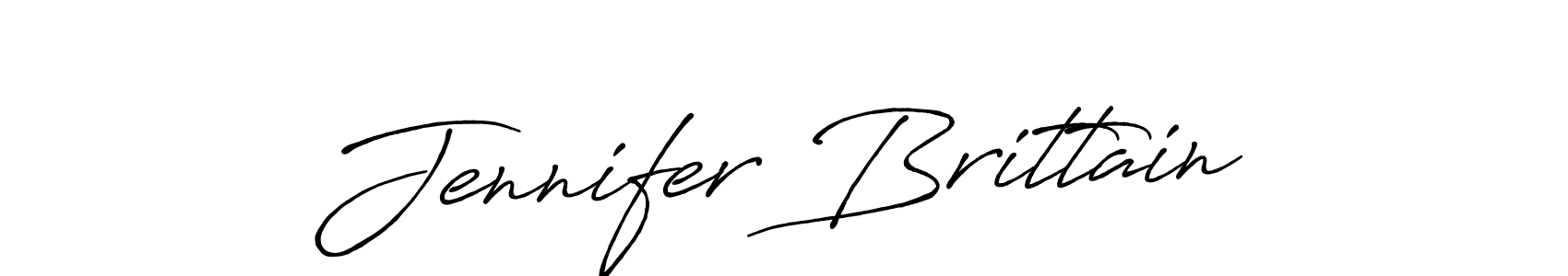 How to make Jennifer Brittain name signature. Use Antro_Vectra_Bolder style for creating short signs online. This is the latest handwritten sign. Jennifer Brittain signature style 7 images and pictures png