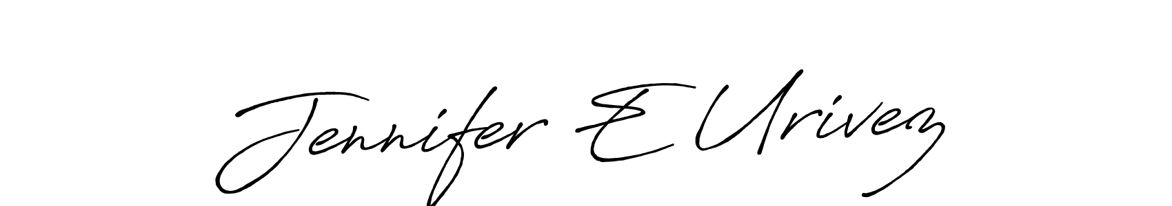 Antro_Vectra_Bolder is a professional signature style that is perfect for those who want to add a touch of class to their signature. It is also a great choice for those who want to make their signature more unique. Get Jennifer E Urivez name to fancy signature for free. Jennifer E Urivez signature style 7 images and pictures png