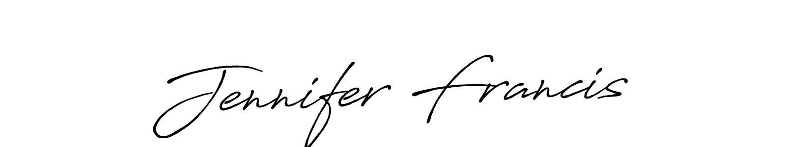 The best way (Antro_Vectra_Bolder) to make a short signature is to pick only two or three words in your name. The name Jennifer Francis include a total of six letters. For converting this name. Jennifer Francis signature style 7 images and pictures png