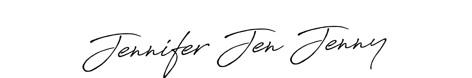 How to make Jennifer Jen Jenny name signature. Use Antro_Vectra_Bolder style for creating short signs online. This is the latest handwritten sign. Jennifer Jen Jenny signature style 7 images and pictures png