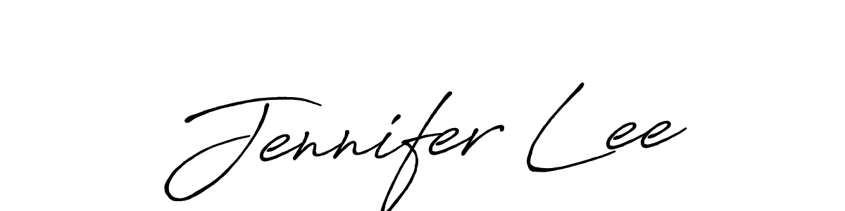 How to make Jennifer Lee name signature. Use Antro_Vectra_Bolder style for creating short signs online. This is the latest handwritten sign. Jennifer Lee signature style 7 images and pictures png