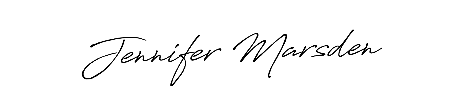 Create a beautiful signature design for name Jennifer Marsden. With this signature (Antro_Vectra_Bolder) fonts, you can make a handwritten signature for free. Jennifer Marsden signature style 7 images and pictures png