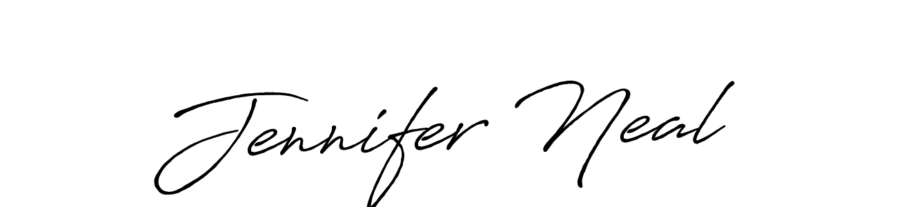 Create a beautiful signature design for name Jennifer Neal. With this signature (Antro_Vectra_Bolder) fonts, you can make a handwritten signature for free. Jennifer Neal signature style 7 images and pictures png