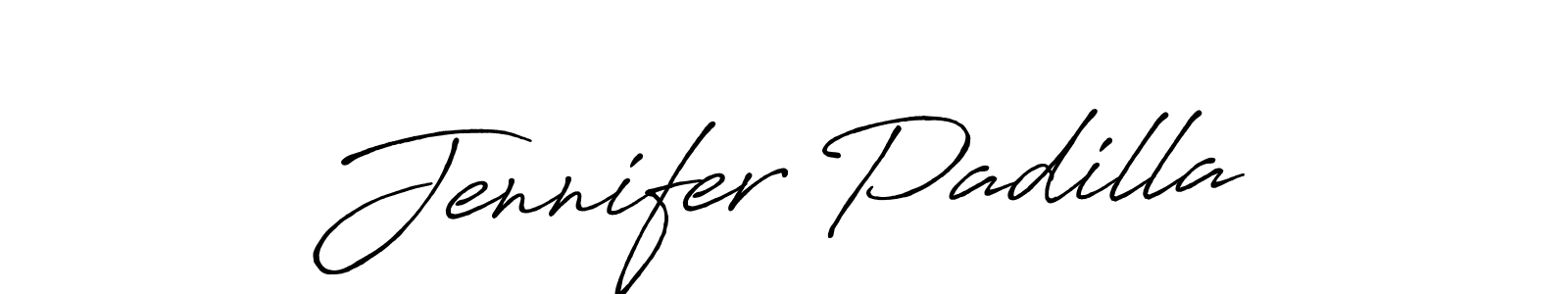 Create a beautiful signature design for name Jennifer Padilla. With this signature (Antro_Vectra_Bolder) fonts, you can make a handwritten signature for free. Jennifer Padilla signature style 7 images and pictures png