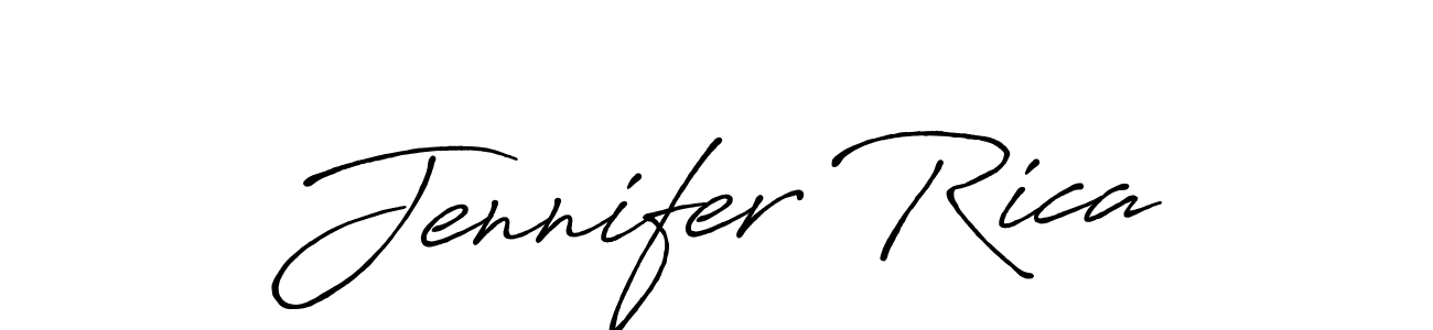How to make Jennifer Rica signature? Antro_Vectra_Bolder is a professional autograph style. Create handwritten signature for Jennifer Rica name. Jennifer Rica signature style 7 images and pictures png