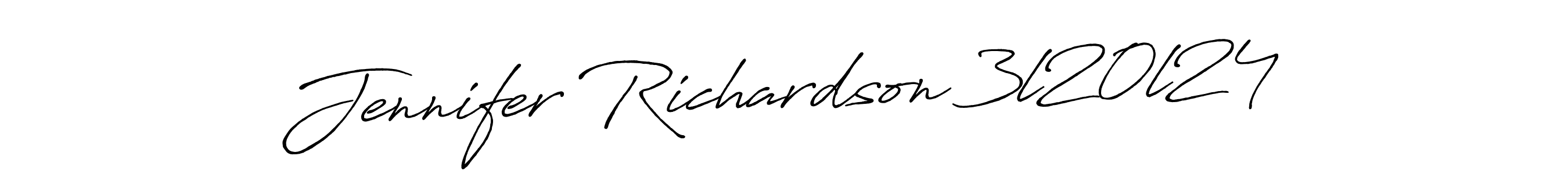 How to make Jennifer Richardson 3l20l24 name signature. Use Antro_Vectra_Bolder style for creating short signs online. This is the latest handwritten sign. Jennifer Richardson 3l20l24 signature style 7 images and pictures png