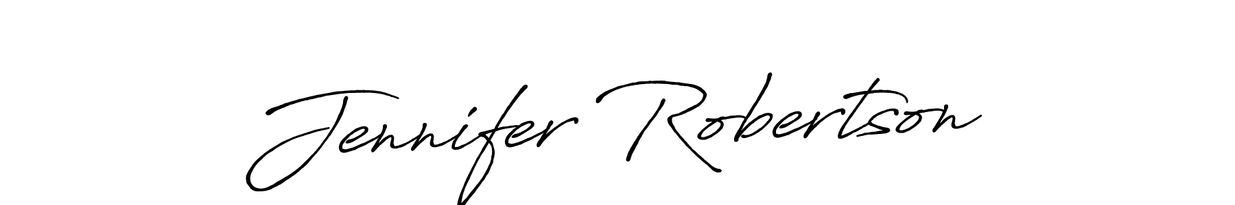 Make a beautiful signature design for name Jennifer Robertson. With this signature (Antro_Vectra_Bolder) style, you can create a handwritten signature for free. Jennifer Robertson signature style 7 images and pictures png