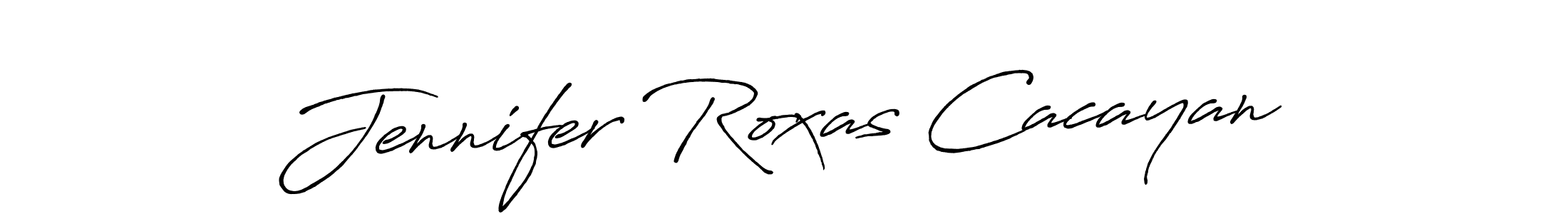 Make a beautiful signature design for name Jennifer Roxas Cacayan. With this signature (Antro_Vectra_Bolder) style, you can create a handwritten signature for free. Jennifer Roxas Cacayan signature style 7 images and pictures png