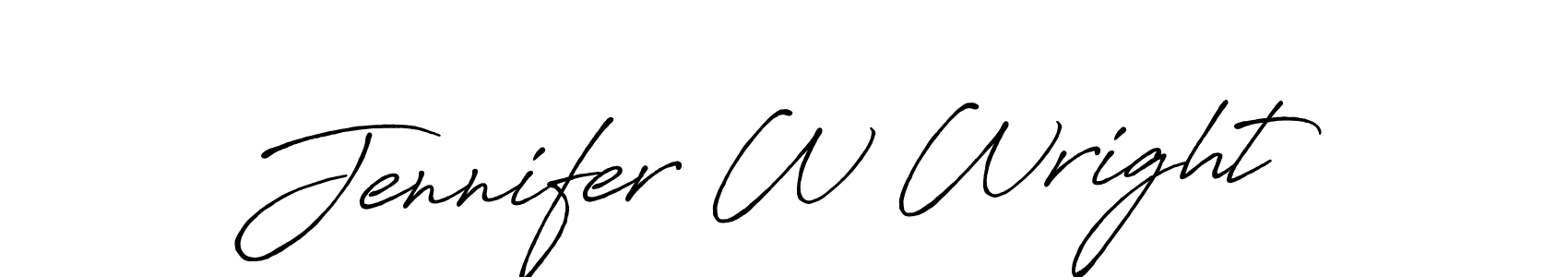 Also You can easily find your signature by using the search form. We will create Jennifer W Wright name handwritten signature images for you free of cost using Antro_Vectra_Bolder sign style. Jennifer W Wright signature style 7 images and pictures png