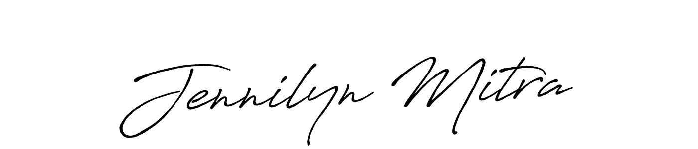 Create a beautiful signature design for name Jennilyn Mitra. With this signature (Antro_Vectra_Bolder) fonts, you can make a handwritten signature for free. Jennilyn Mitra signature style 7 images and pictures png