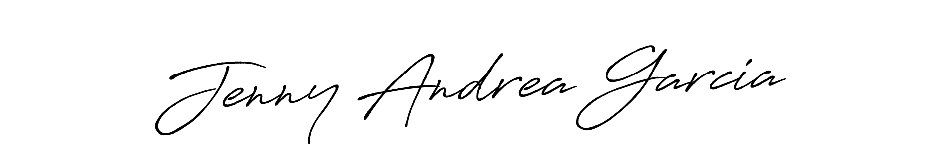 Create a beautiful signature design for name Jenny Andrea Garcia. With this signature (Antro_Vectra_Bolder) fonts, you can make a handwritten signature for free. Jenny Andrea Garcia signature style 7 images and pictures png