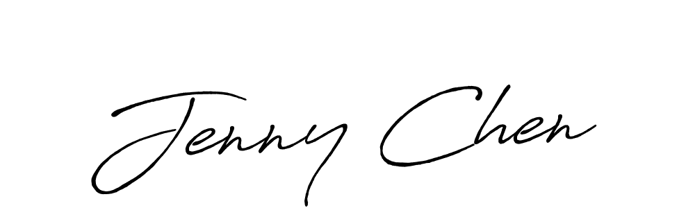 How to make Jenny Chen name signature. Use Antro_Vectra_Bolder style for creating short signs online. This is the latest handwritten sign. Jenny Chen signature style 7 images and pictures png