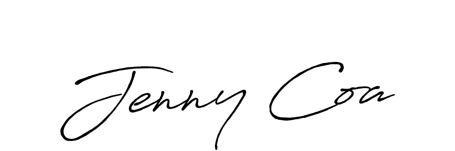 The best way (Antro_Vectra_Bolder) to make a short signature is to pick only two or three words in your name. The name Jenny Coa include a total of six letters. For converting this name. Jenny Coa signature style 7 images and pictures png