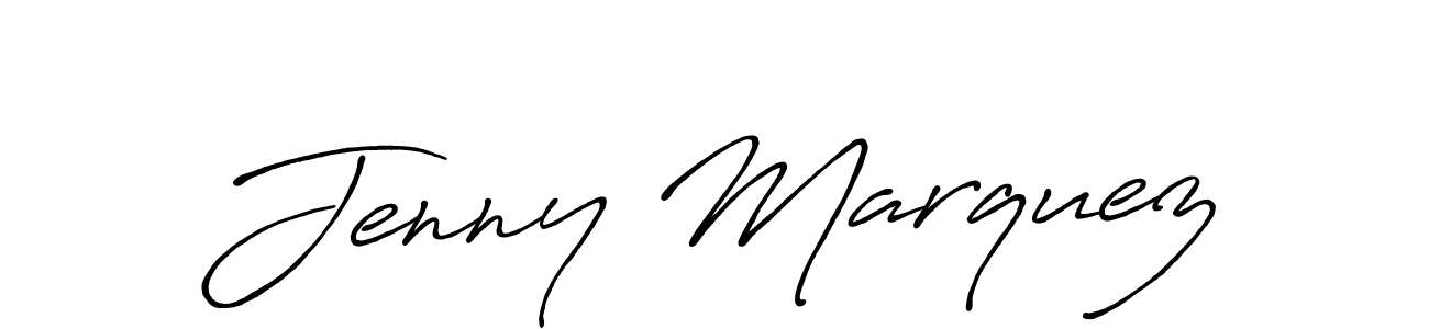 Create a beautiful signature design for name Jenny Marquez. With this signature (Antro_Vectra_Bolder) fonts, you can make a handwritten signature for free. Jenny Marquez signature style 7 images and pictures png