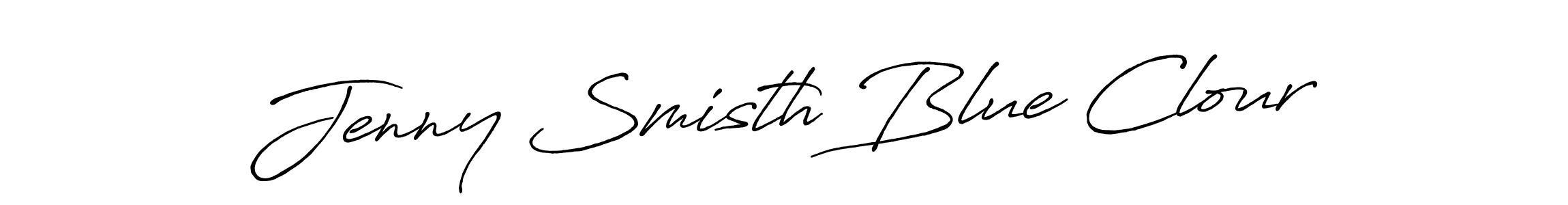 Also You can easily find your signature by using the search form. We will create Jenny Smisth Blue Clour name handwritten signature images for you free of cost using Antro_Vectra_Bolder sign style. Jenny Smisth Blue Clour signature style 7 images and pictures png