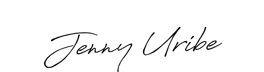 Jenny Uribe stylish signature style. Best Handwritten Sign (Antro_Vectra_Bolder) for my name. Handwritten Signature Collection Ideas for my name Jenny Uribe. Jenny Uribe signature style 7 images and pictures png