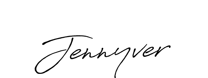 Jennyver stylish signature style. Best Handwritten Sign (Antro_Vectra_Bolder) for my name. Handwritten Signature Collection Ideas for my name Jennyver. Jennyver signature style 7 images and pictures png