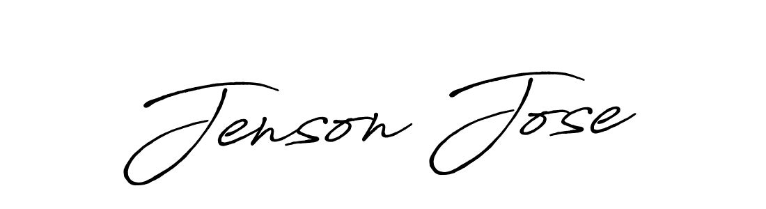 Jenson Jose stylish signature style. Best Handwritten Sign (Antro_Vectra_Bolder) for my name. Handwritten Signature Collection Ideas for my name Jenson Jose. Jenson Jose signature style 7 images and pictures png