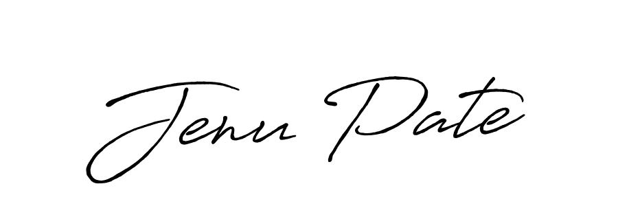 Jenu Pate stylish signature style. Best Handwritten Sign (Antro_Vectra_Bolder) for my name. Handwritten Signature Collection Ideas for my name Jenu Pate. Jenu Pate signature style 7 images and pictures png