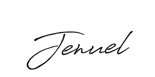 Design your own signature with our free online signature maker. With this signature software, you can create a handwritten (Antro_Vectra_Bolder) signature for name Jenuel. Jenuel signature style 7 images and pictures png