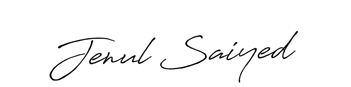Also we have Jenul Saiyed name is the best signature style. Create professional handwritten signature collection using Antro_Vectra_Bolder autograph style. Jenul Saiyed signature style 7 images and pictures png