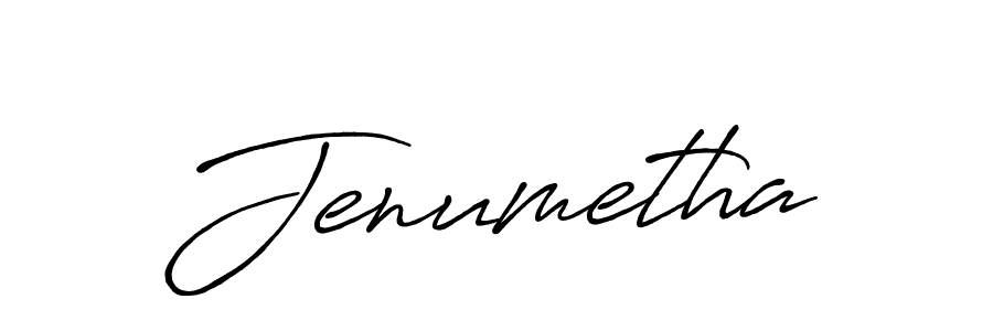 Jenumetha stylish signature style. Best Handwritten Sign (Antro_Vectra_Bolder) for my name. Handwritten Signature Collection Ideas for my name Jenumetha. Jenumetha signature style 7 images and pictures png