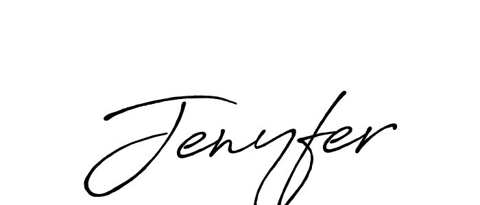 Make a beautiful signature design for name Jenyfer. With this signature (Antro_Vectra_Bolder) style, you can create a handwritten signature for free. Jenyfer signature style 7 images and pictures png