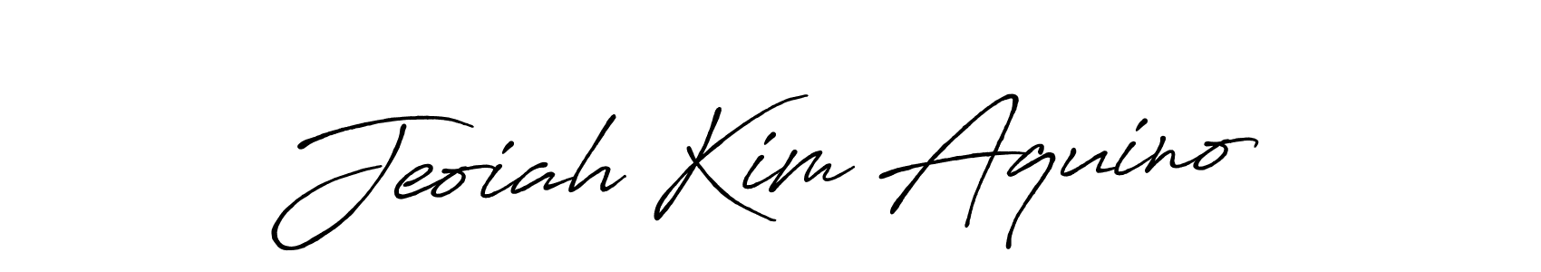 Create a beautiful signature design for name Jeoiah Kim Aquino. With this signature (Antro_Vectra_Bolder) fonts, you can make a handwritten signature for free. Jeoiah Kim Aquino signature style 7 images and pictures png