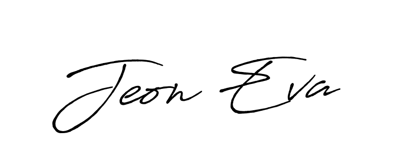 How to make Jeon Eva signature? Antro_Vectra_Bolder is a professional autograph style. Create handwritten signature for Jeon Eva name. Jeon Eva signature style 7 images and pictures png