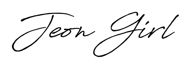 The Antro_Vectra_Bolder font transforms the name Jeon Girl into an executive sign with sharp precision and distinguished character. Jeon Girl signature style 7 images and pictures png