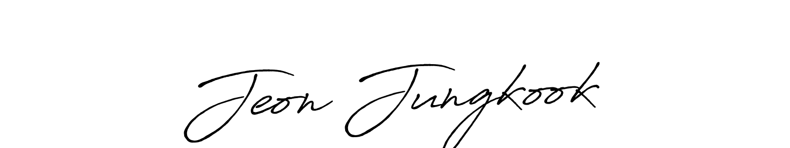 Use a signature maker to create a handwritten signature online. With this signature software, you can design (Antro_Vectra_Bolder) your own signature for name Jeon Jungkook♥. Jeon Jungkook♥ signature style 7 images and pictures png