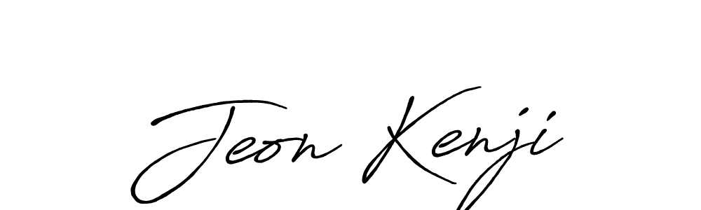 Design your own signature with our free online signature maker. With this signature software, you can create a handwritten (Antro_Vectra_Bolder) signature for name Jeon Kenji. Jeon Kenji signature style 7 images and pictures png