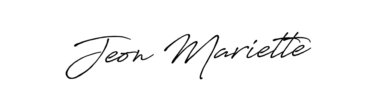 Make a beautiful signature design for name Jeon Mariette. Use this online signature maker to create a handwritten signature for free. Jeon Mariette signature style 7 images and pictures png