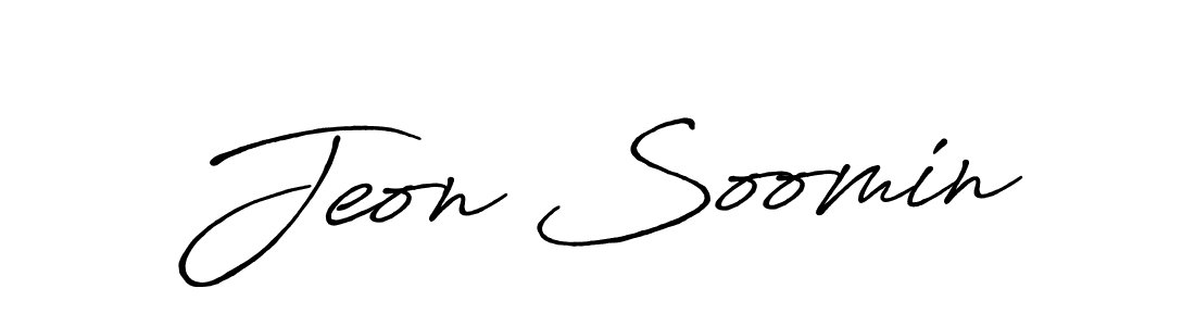 It looks lik you need a new signature style for name Jeon Soomin. Design unique handwritten (Antro_Vectra_Bolder) signature with our free signature maker in just a few clicks. Jeon Soomin signature style 7 images and pictures png