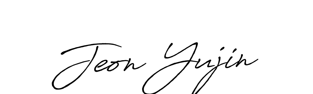 It looks lik you need a new signature style for name Jeon Yujin. Design unique handwritten (Antro_Vectra_Bolder) signature with our free signature maker in just a few clicks. Jeon Yujin signature style 7 images and pictures png