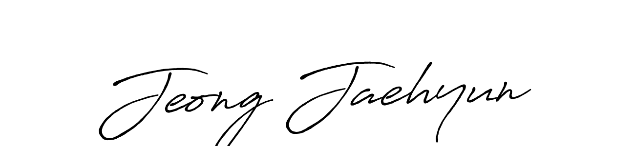 Jeong Jaehyun stylish signature style. Best Handwritten Sign (Antro_Vectra_Bolder) for my name. Handwritten Signature Collection Ideas for my name Jeong Jaehyun. Jeong Jaehyun signature style 7 images and pictures png