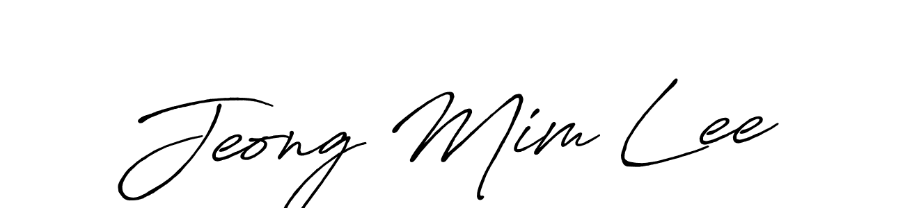 Antro_Vectra_Bolder is a professional signature style that is perfect for those who want to add a touch of class to their signature. It is also a great choice for those who want to make their signature more unique. Get Jeong Mim Lee name to fancy signature for free. Jeong Mim Lee signature style 7 images and pictures png