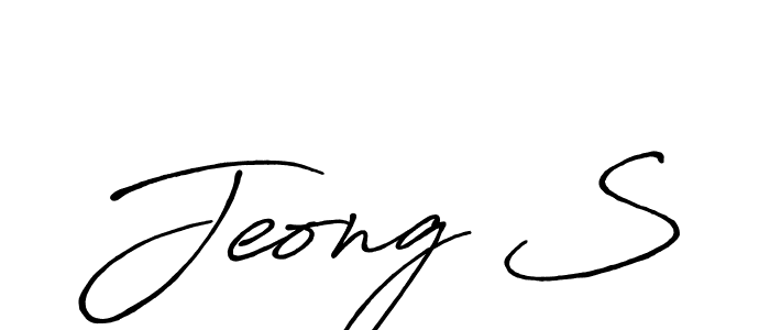 Create a beautiful signature design for name Jeong S. With this signature (Antro_Vectra_Bolder) fonts, you can make a handwritten signature for free. Jeong S signature style 7 images and pictures png