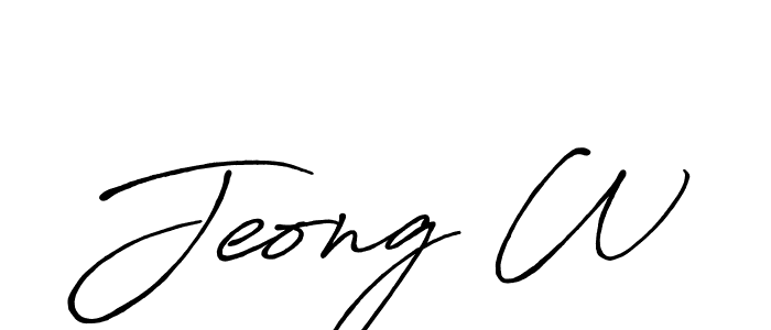 Also You can easily find your signature by using the search form. We will create Jeong W name handwritten signature images for you free of cost using Antro_Vectra_Bolder sign style. Jeong W signature style 7 images and pictures png